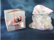 favour bags. pink box